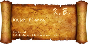 Kajdi Blanka névjegykártya